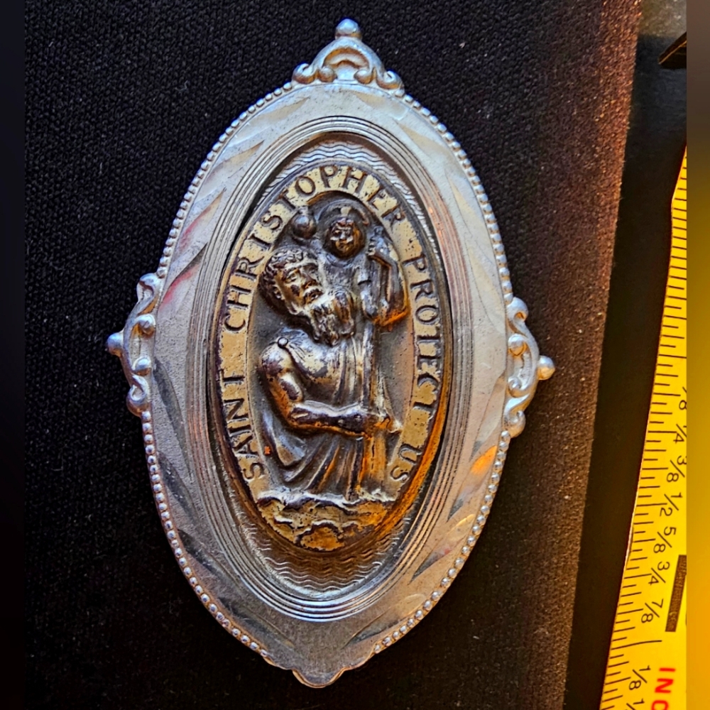 Saint Christopher pin. Vintage